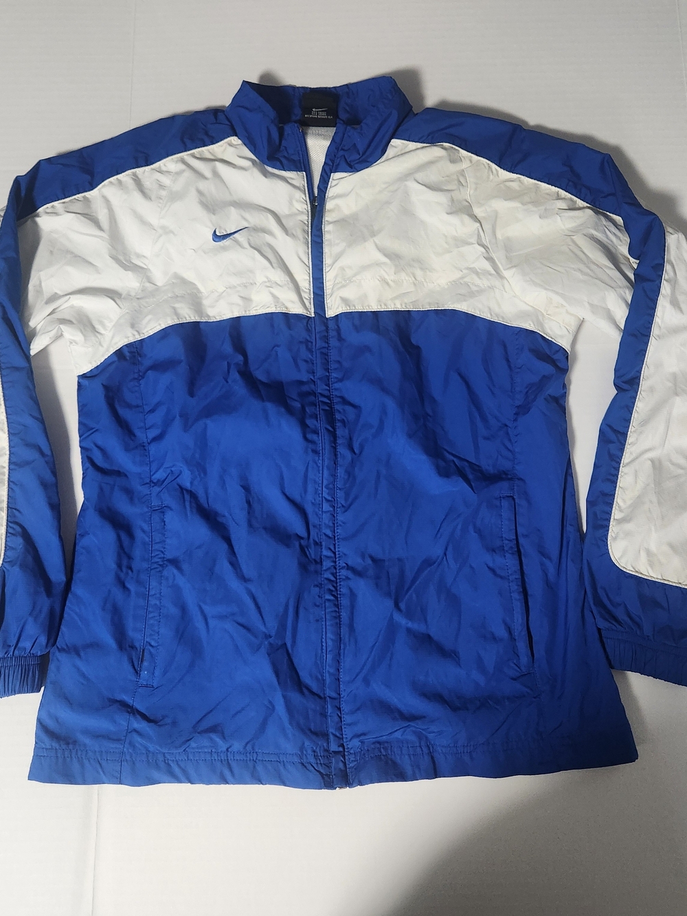 Nike Blue and White Kids Windbreaker Jacket